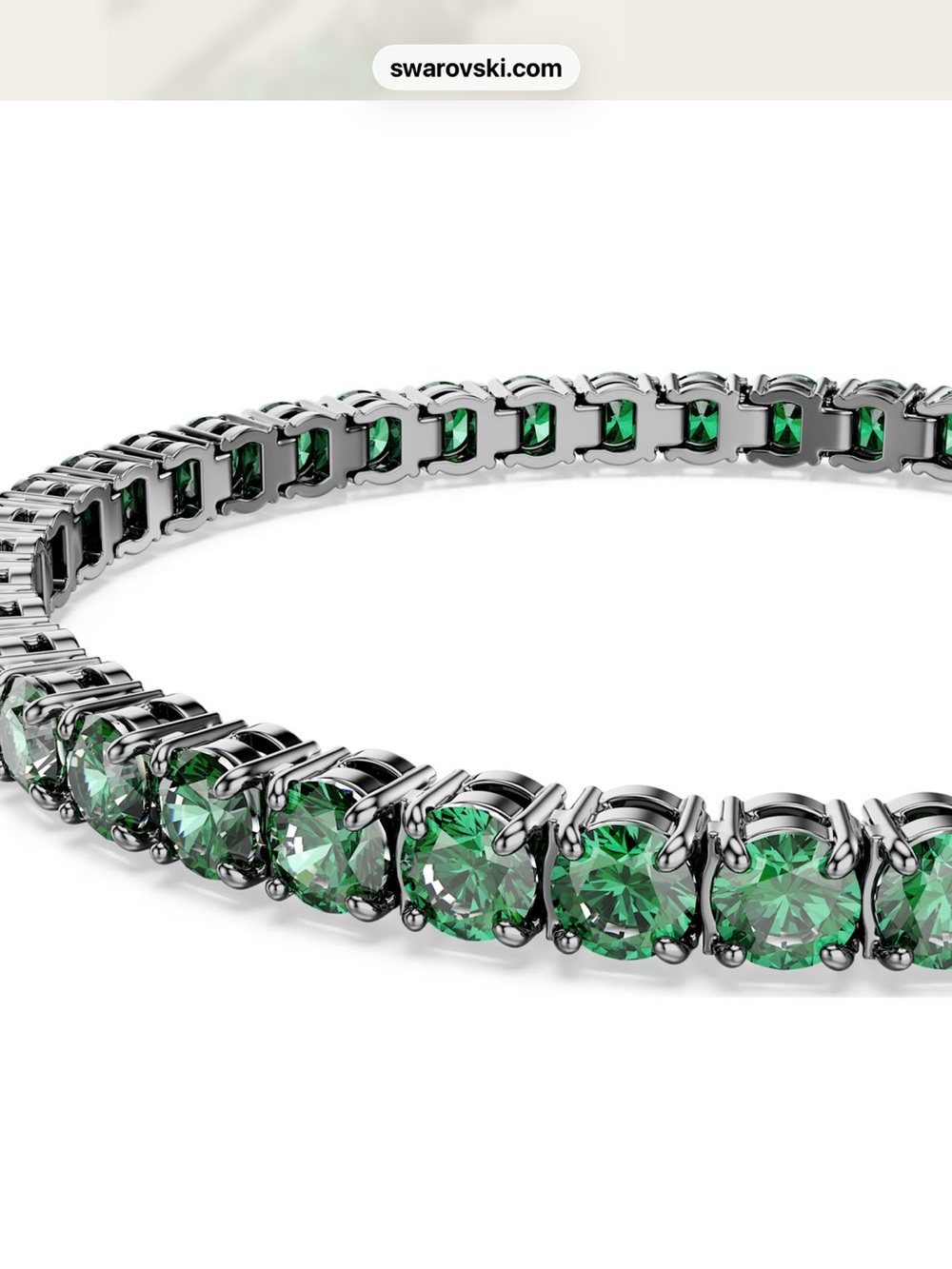 Swarovski Teal-Green Crystal Tennis Bracelet